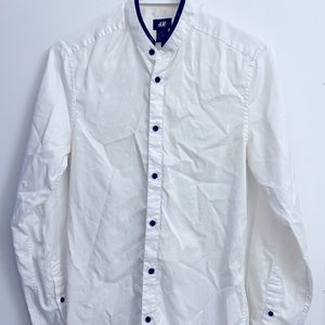 H&M white and black button up